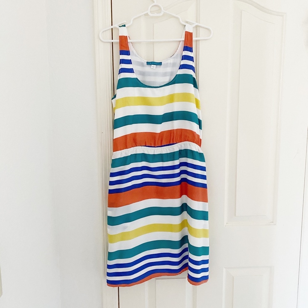 Pim + Larkin Colorful Striped Sleeveless Dress